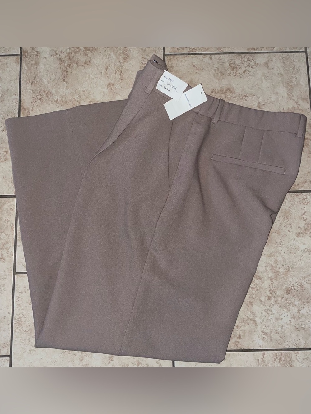 A&F Sloane Tailored Wide Leg Pant Size 31🤍12R